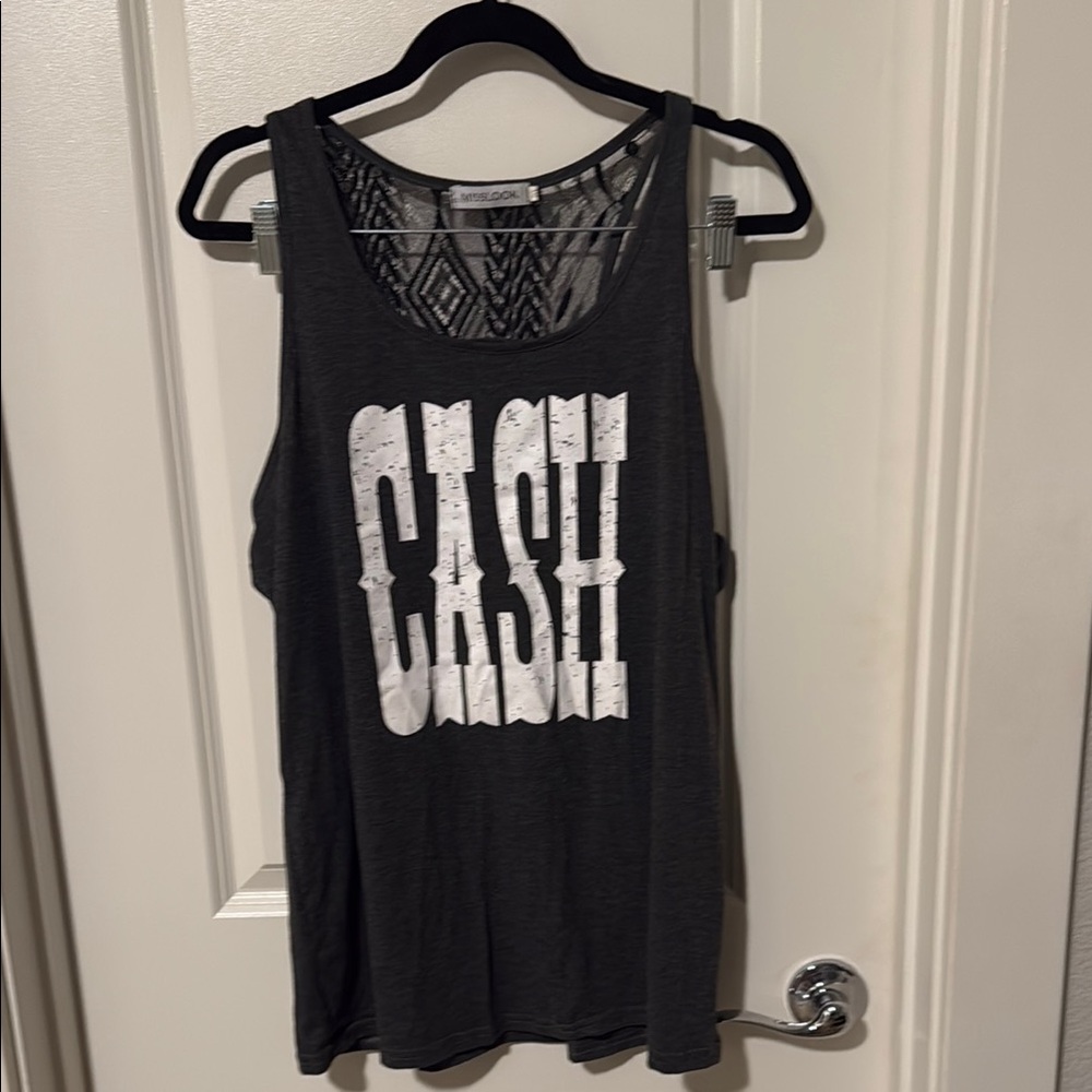 Women's Gray Graphic Tank Top